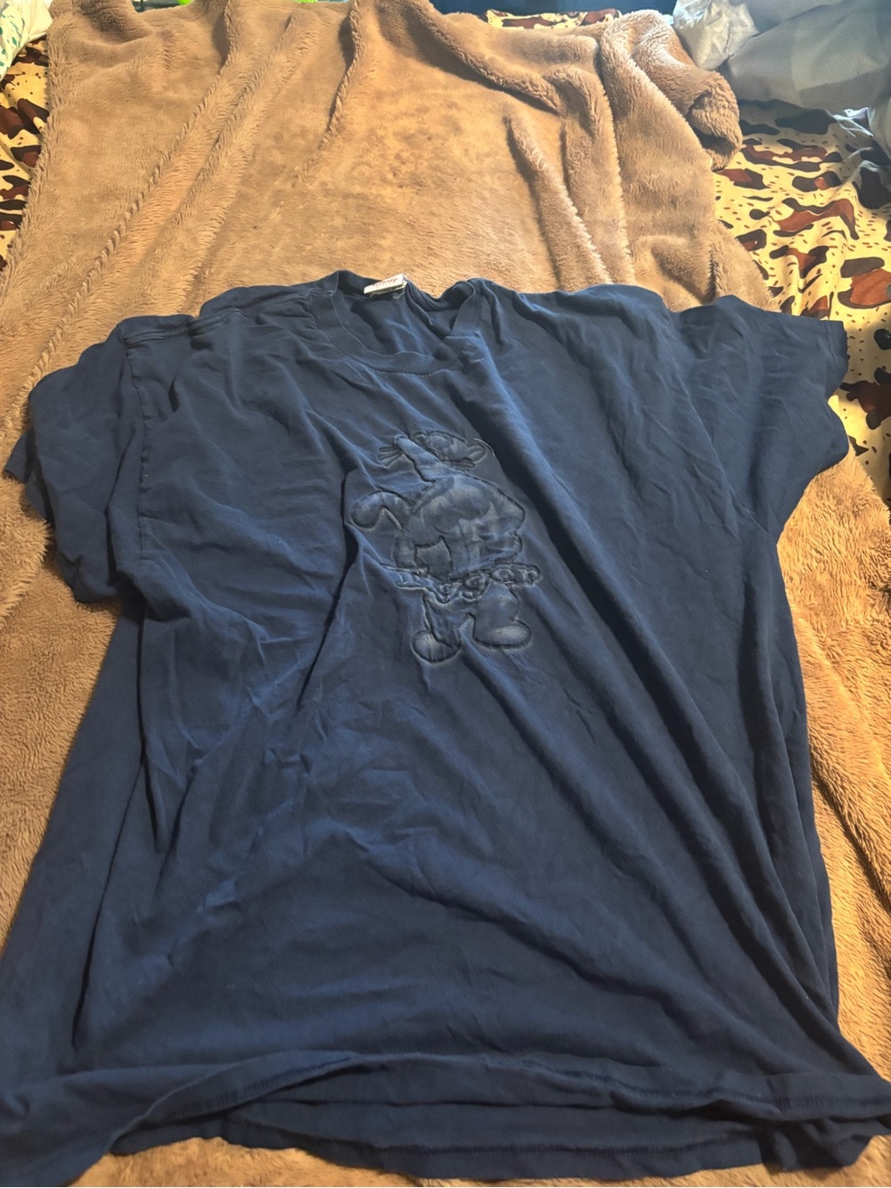 Women  tigger Navy Blue Graphic T-Shirt